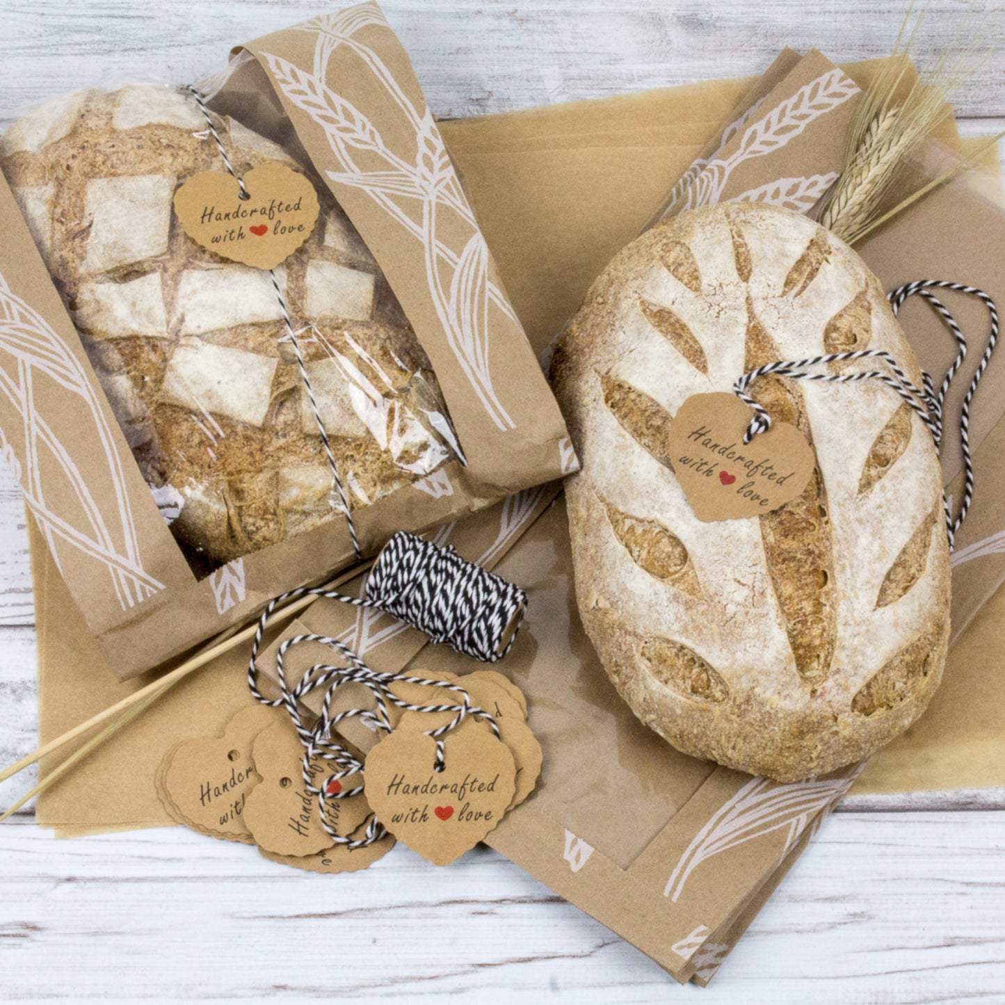 Home Artisan Bread Making Kit Oval- 9 Inch Oval Banneton Bread Proofing Basket Cloth Liner, Bread Lame, Dough Scrapers, Bread Whisk Bread Bags Kraft Tags, Bakers Twine Gift Box Recipe eBook