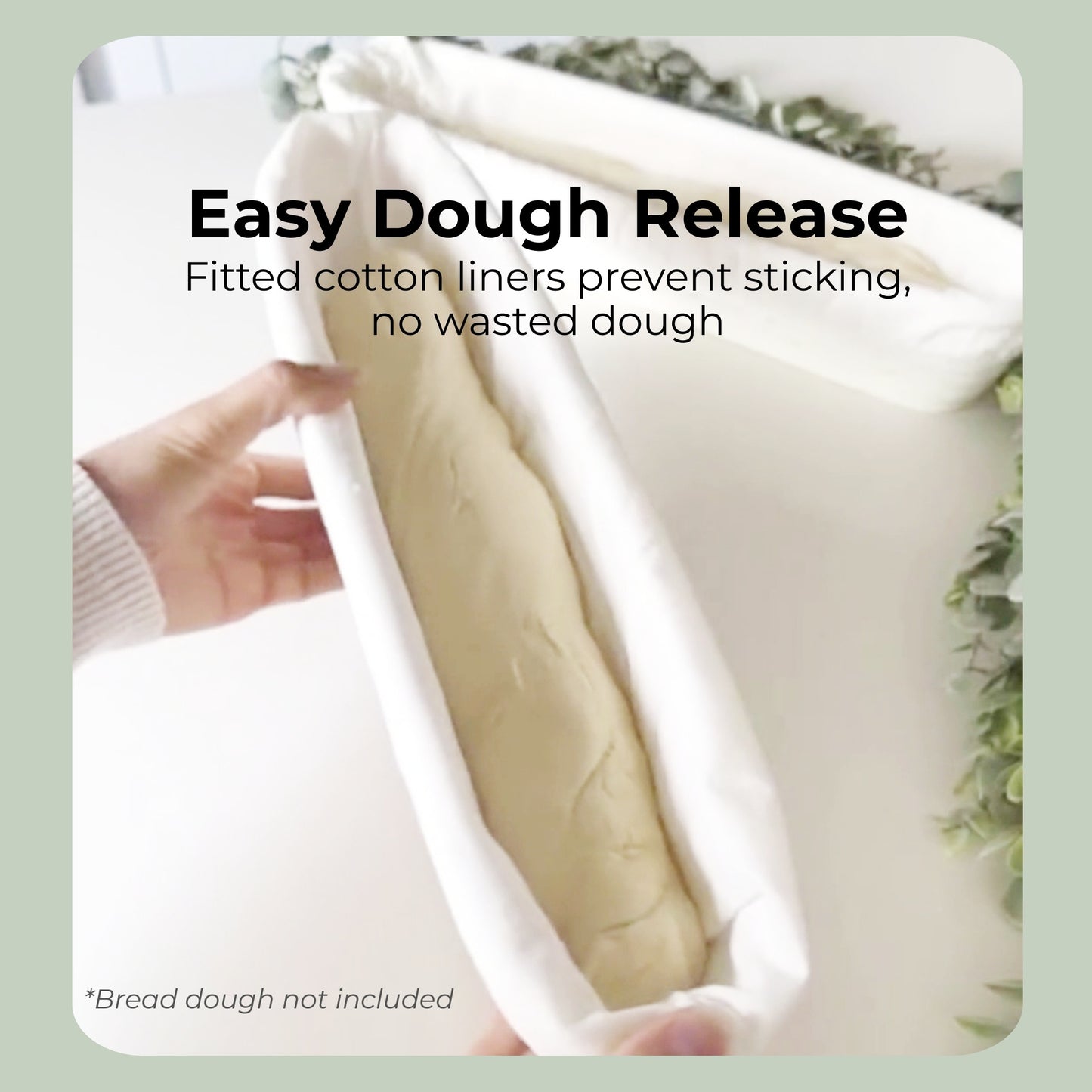 Baguette Proofing Basket- Handcrafted 15 Inch Banneton for Sourdough & French Bread- Set of 2- Natural Rattan Bread Rising Bowls with Liner- Includes Recipe eBook